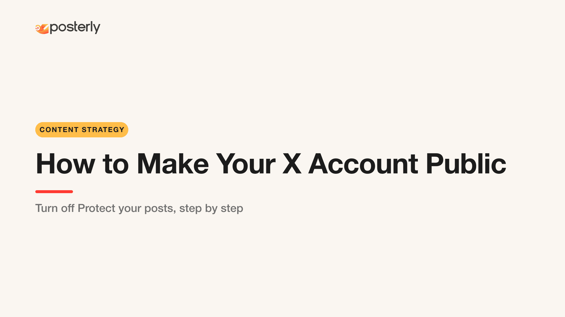 How to Make Your X Account Public