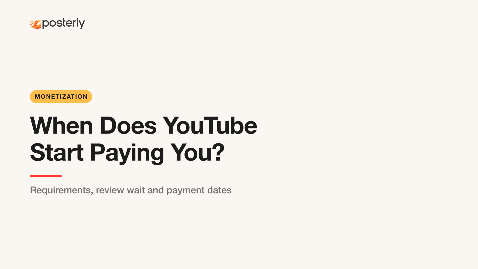 When Does YouTube Start Paying You?