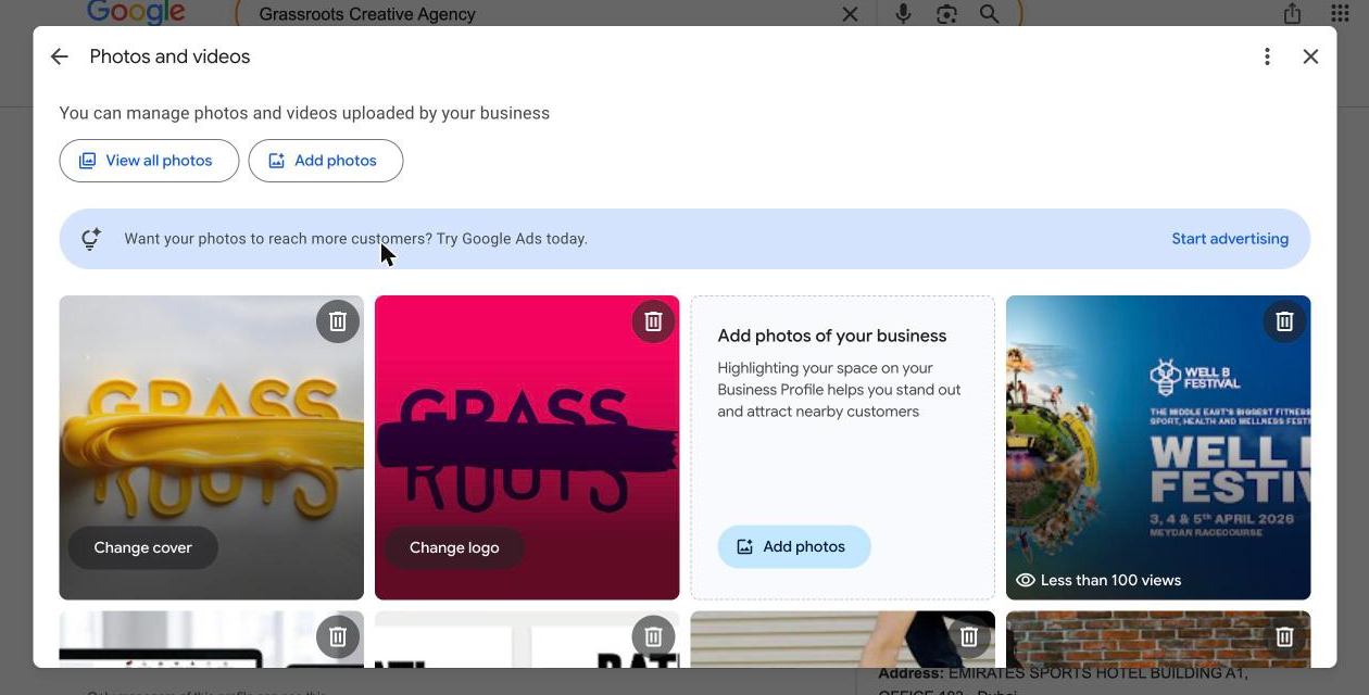 Adding a logo, cover photo, and exterior photo to a Google Business Profile